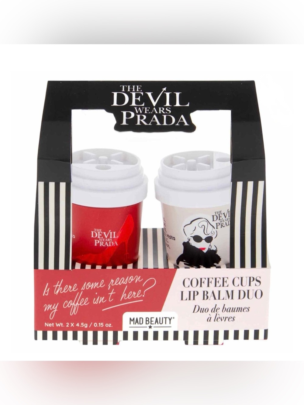 Mad Beauty The Devil Wears Prada – Coffee Cup Lip Balm Duo
